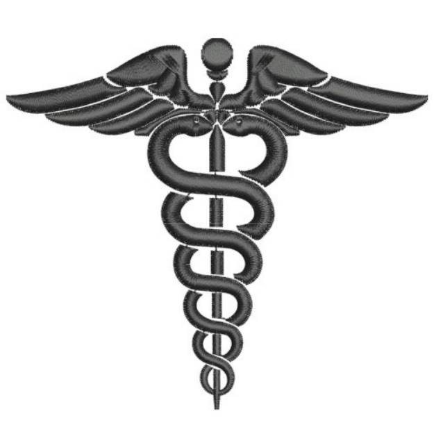 Picture of MEDICAL CADUCEUS Machine Embroidery Design