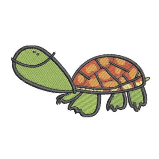 Picture of Cartoon Turtle Machine Embroidery Design