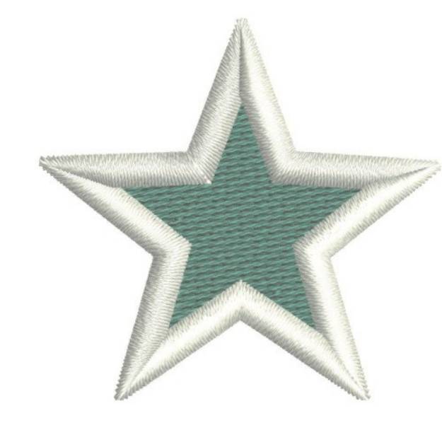 Picture of 2 Color Star Machine Embroidery Design