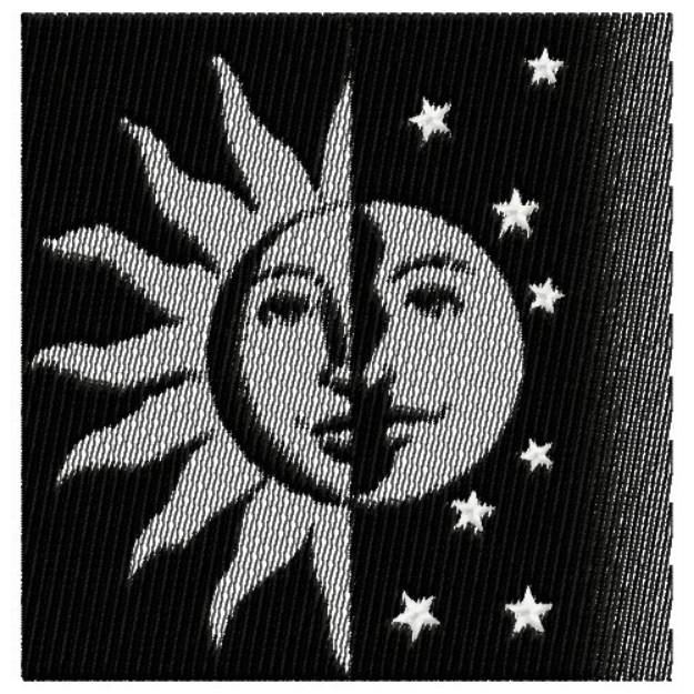 Picture of MOON AND SUN Machine Embroidery Design