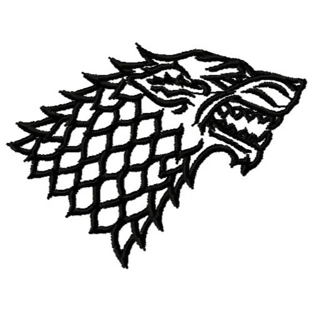 Picture of HOUSE STARK WOLF Machine Embroidery Design