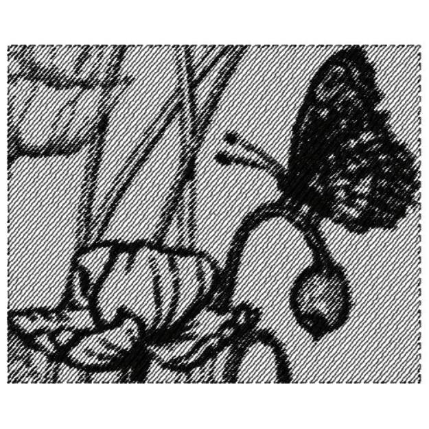 Picture of Butterfly Poppies Machine Embroidery Design