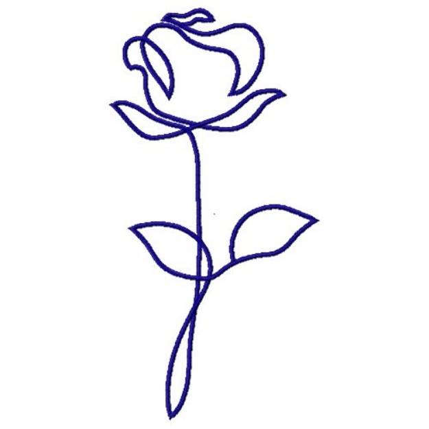 Picture of ROSE LINE ART Machine Embroidery Design