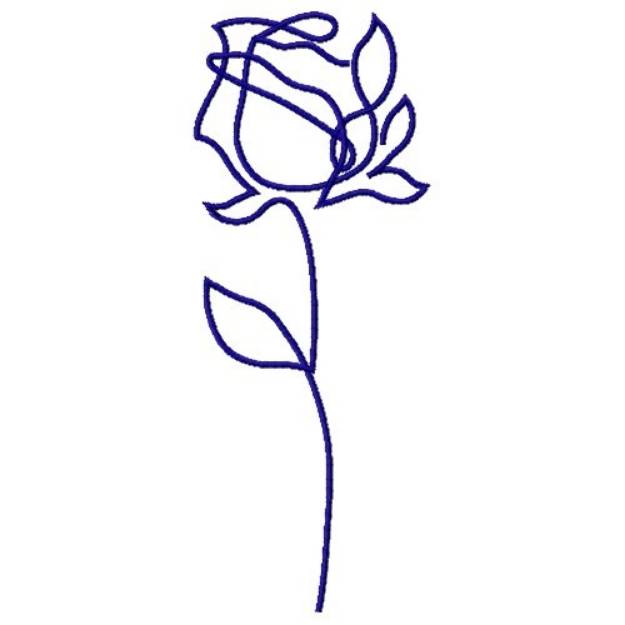 Picture of LINE ART ROSE Machine Embroidery Design