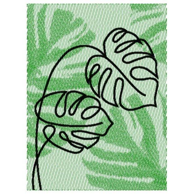 Picture of MONSTERA LEAF PICTURE Machine Embroidery Design