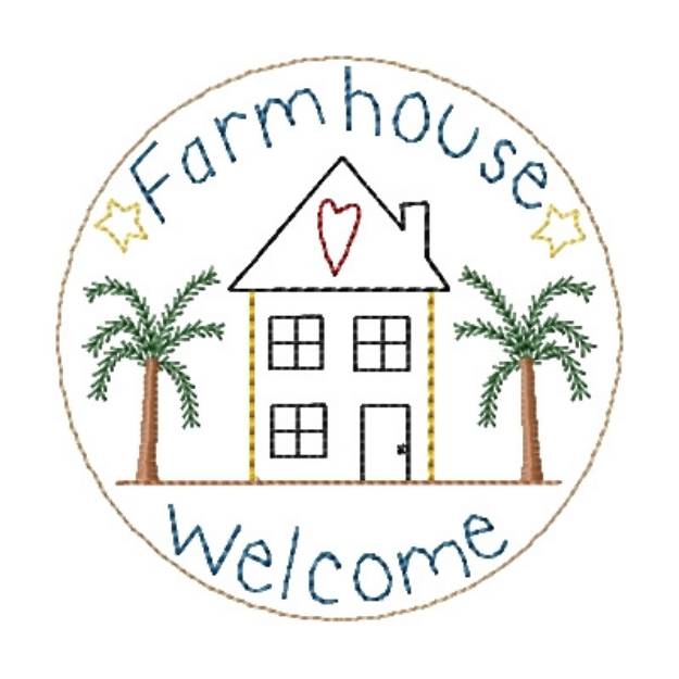 Picture of Farmhouse Welcome Machine Embroidery Design