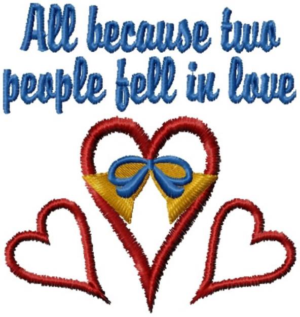 Picture of Two People Fell in Love Machine Embroidery Design