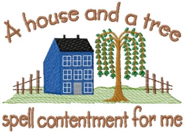 Picture of Contentment House Machine Embroidery Design