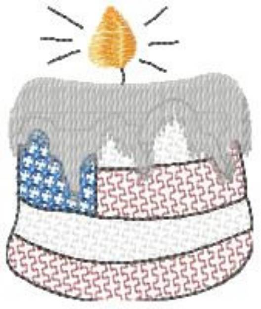 Picture of Americana Candle Machine Embroidery Design