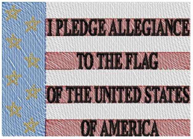 Picture of Pledge Allegiance Machine Embroidery Design
