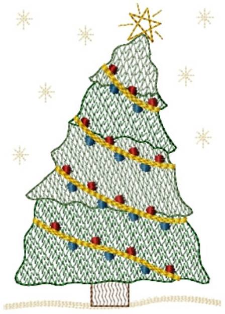 Picture of Leaning Tree Machine Embroidery Design