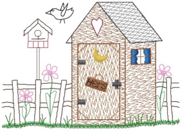 Picture of Her Outhouse Machine Embroidery Design