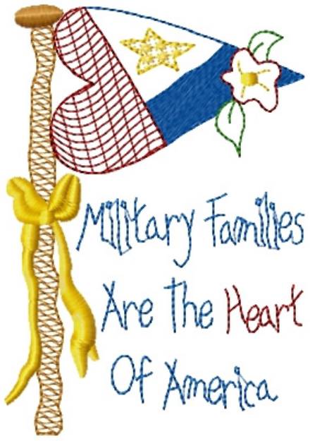 Picture of Military Families Machine Embroidery Design