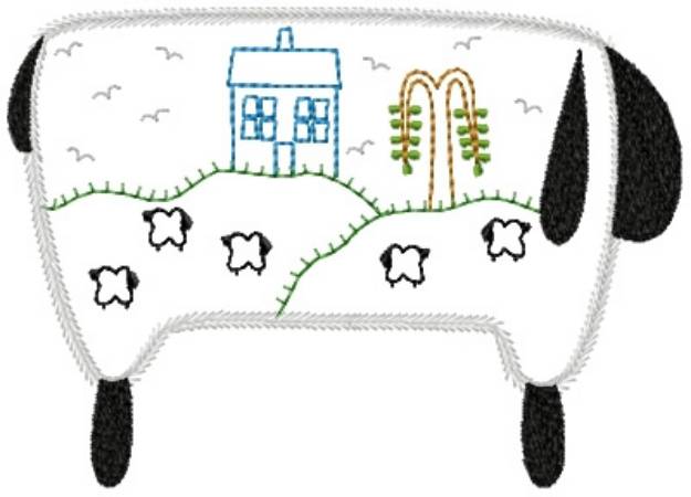 Picture of Sheep Scene Machine Embroidery Design