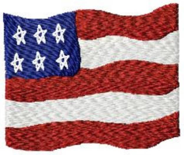 Picture of Americana Flag Machine Embroidery Design