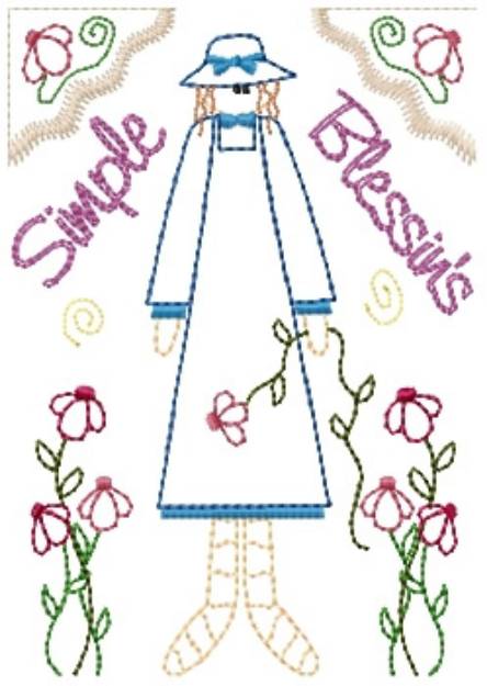 Picture of Simple Blessings Machine Embroidery Design