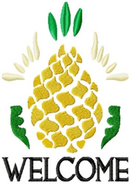 Picture of Pineapple Welcome Machine Embroidery Design