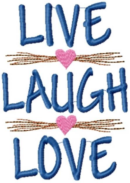 Picture of Live Laugh Love Machine Embroidery Design