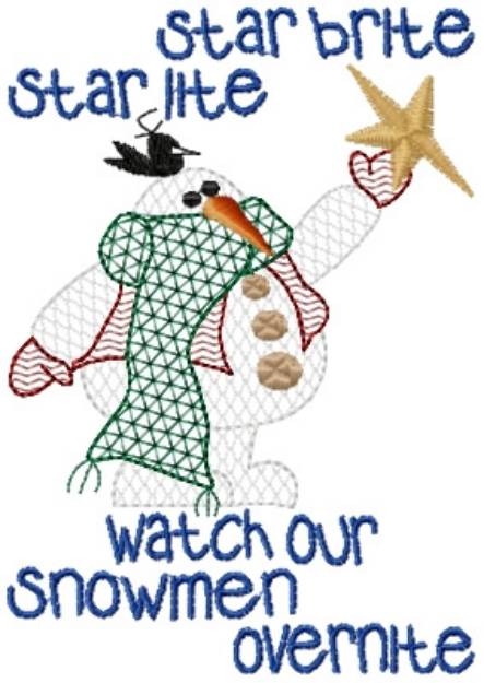 Picture of Keep Our Snowmen Machine Embroidery Design