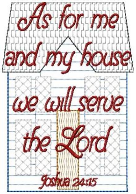 Picture of Serve the Lord Machine Embroidery Design