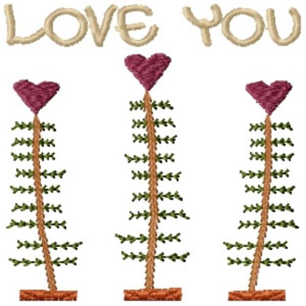 Picture of Love Tree Machine Embroidery Design