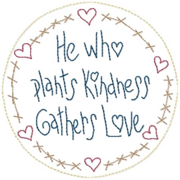 Picture of Plant Kindness Machine Embroidery Design
