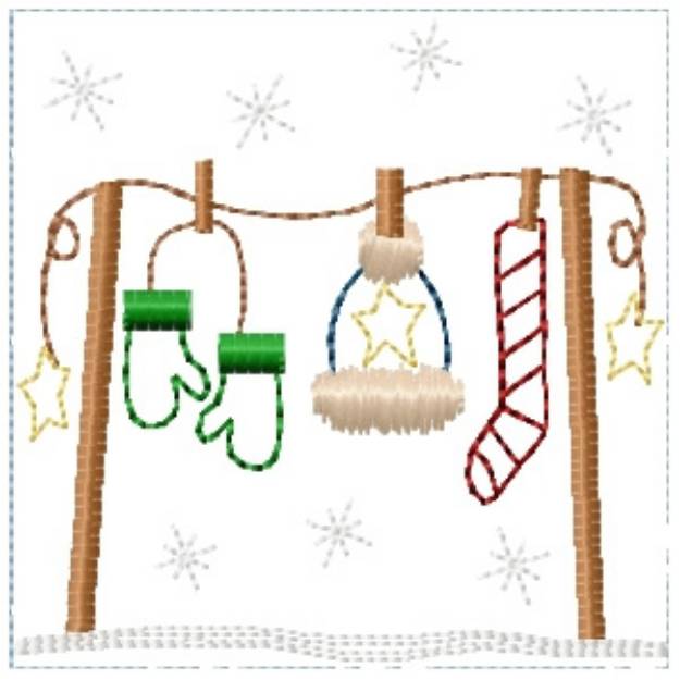Picture of Winter Laundry Machine Embroidery Design