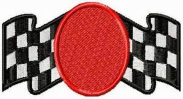 Picture of Racing Flags Circle Machine Embroidery Design