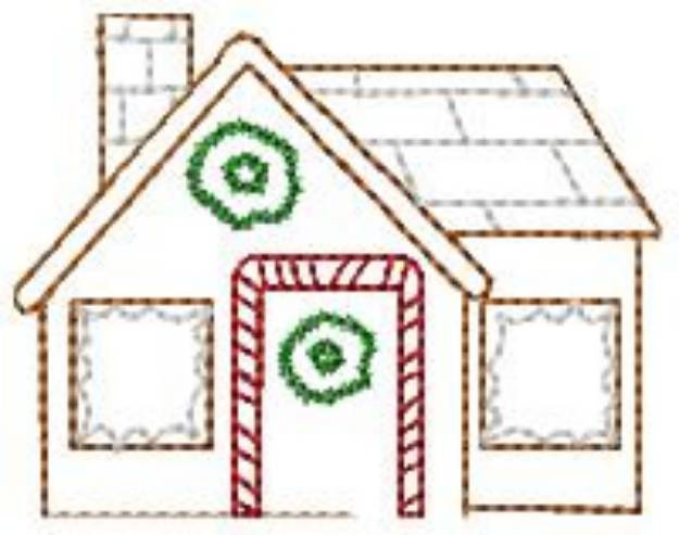 Picture of Gingerbread Home Machine Embroidery Design