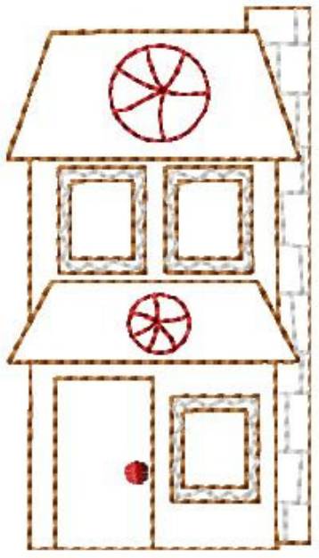 Picture of Two Story House Machine Embroidery Design