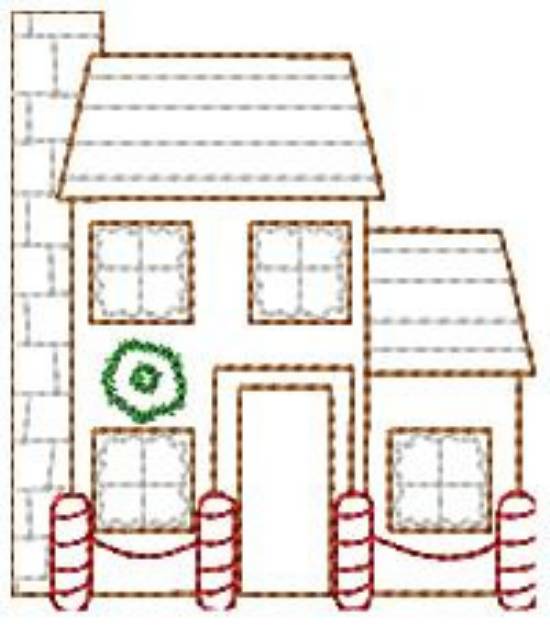 Picture of Gingerbread Colonial Machine Embroidery Design