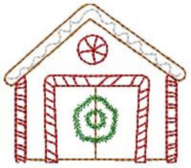 Picture of Gingerbread Building Machine Embroidery Design