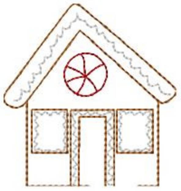 Picture of Gingerbread Home Machine Embroidery Design