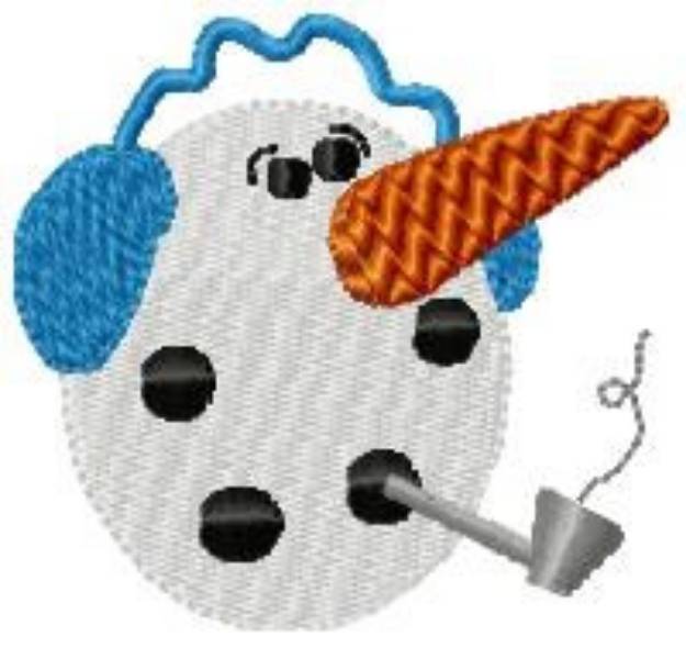 Picture of Smoking Snowball Machine Embroidery Design