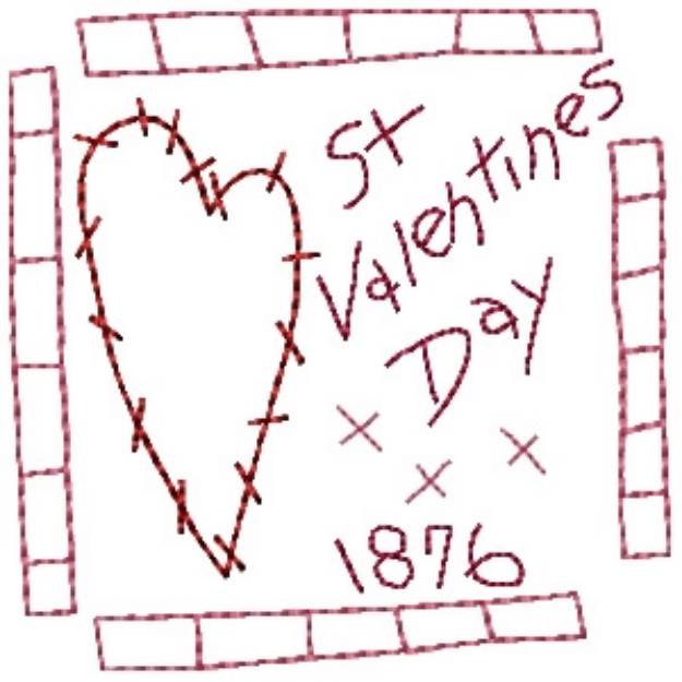 Picture of St Valentines Day Machine Embroidery Design