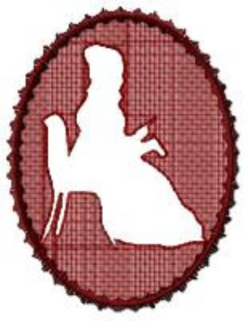 Picture of Seated Woman Machine Embroidery Design