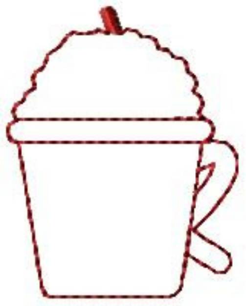 Picture of Redwork Cup Machine Embroidery Design
