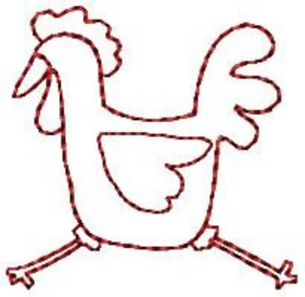 Picture of Redwork Chicken Machine Embroidery Design