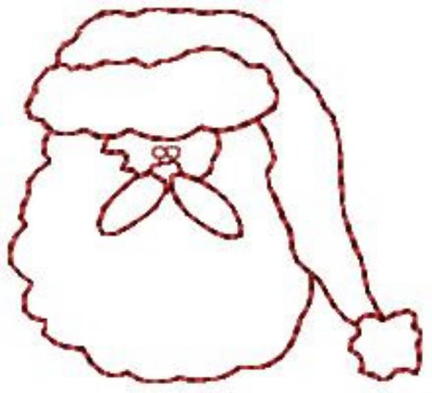 Picture of Redwork St Nick Machine Embroidery Design