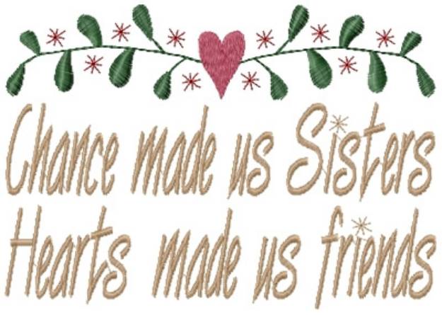Picture of Sisters Are Friends Machine Embroidery Design