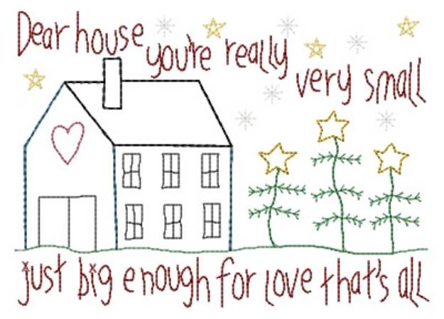 Picture of Dear House Machine Embroidery Design