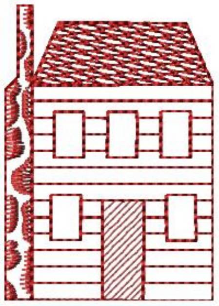 Picture of Stone Chimney House Machine Embroidery Design