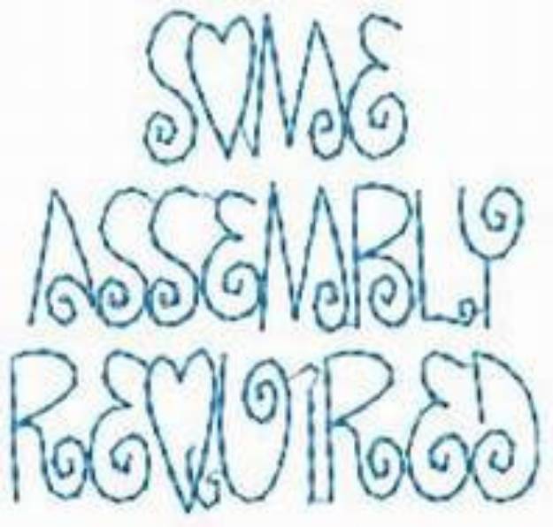 Picture of Some Assembly Required Machine Embroidery Design