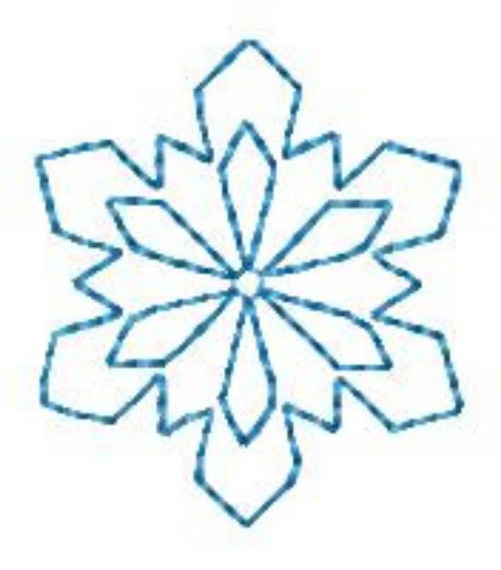 Picture of Snowflake Ouline Machine Embroidery Design