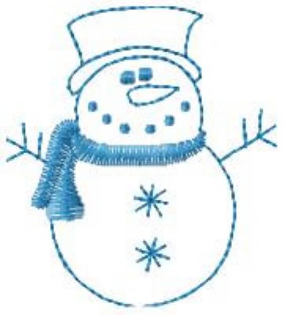Picture of Frosty The Snowman Machine Embroidery Design