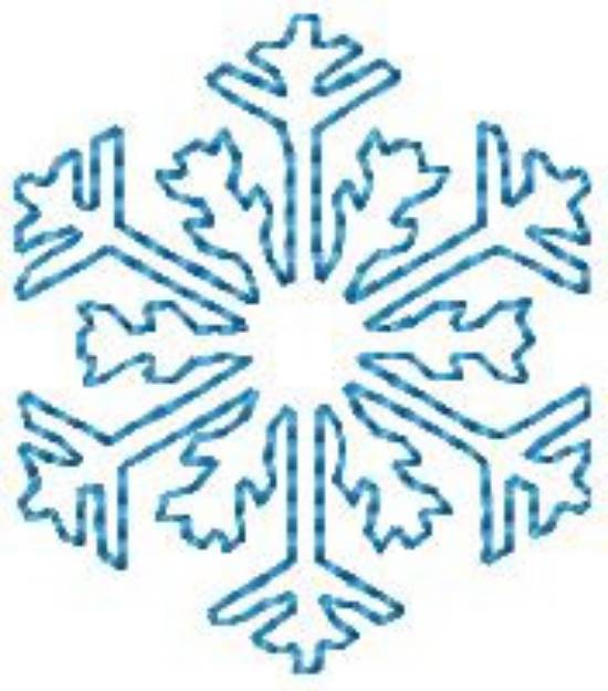 Picture of Line Snowflake Machine Embroidery Design