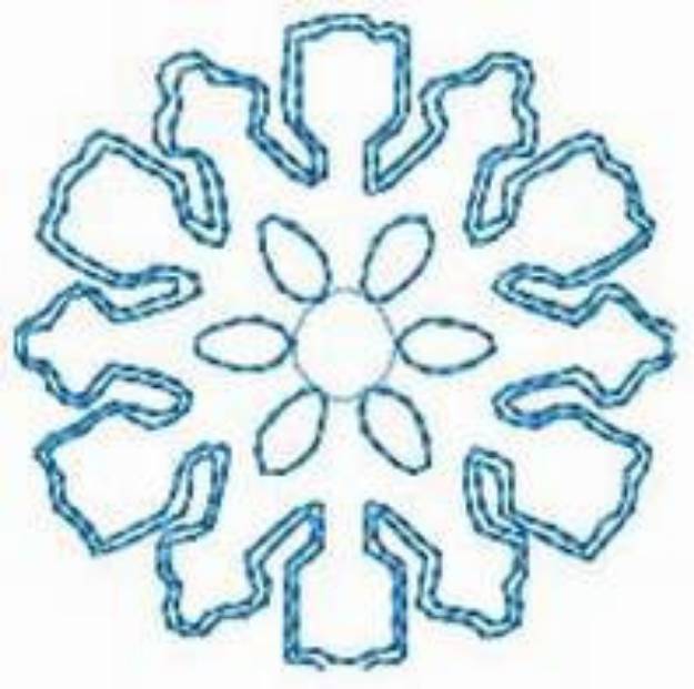 Picture of Snow Flake Machine Embroidery Design