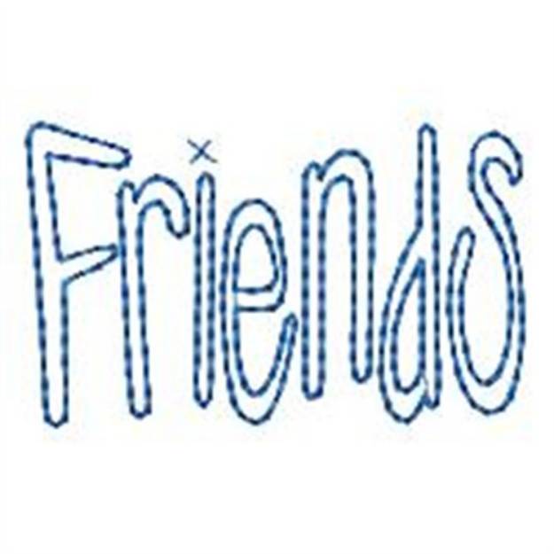 Picture of Friends Machine Embroidery Design