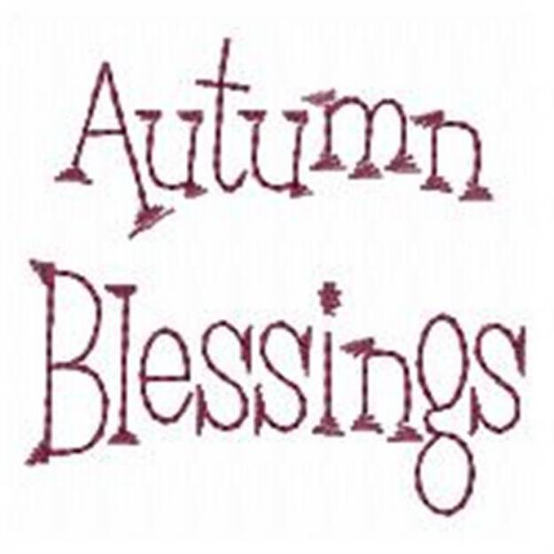 Picture of Redwork Autumn Blessings Machine Embroidery Design