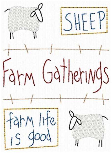 Picture of Farm Gatherings Machine Embroidery Design